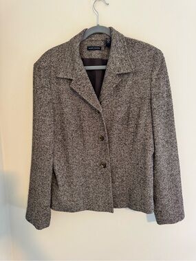 Valerie Stevens Tweed Blazer Wool Blend with Silk Lining